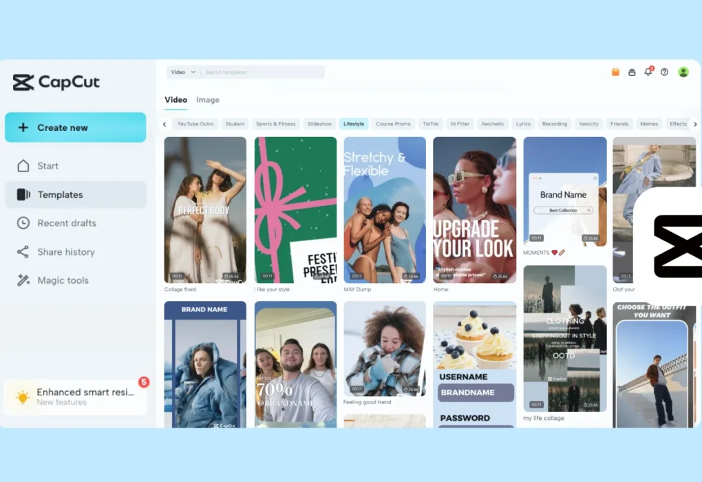 alt="plantillas para CapCut en móviles"